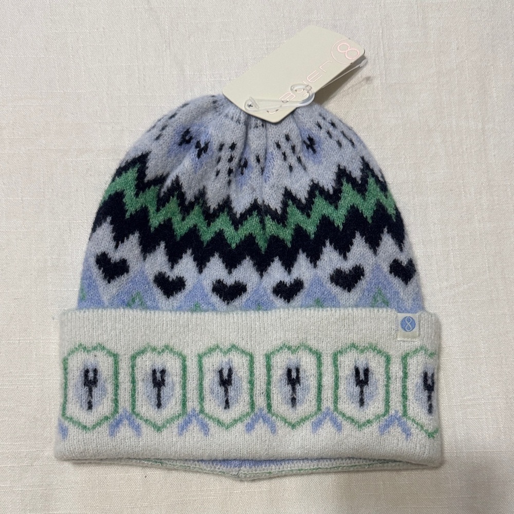 Layer 8  Beanie - Blue, Green, and Black